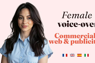 record a female commercial voiceover