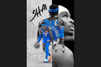 design professional sports youtube thumbnails for basketball or nba channel