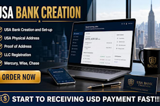 create USA business bank and for USA non residents setup