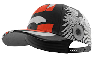 design custom hat and cap tech packs with side patches and front designs