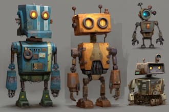 draw or design mechs robots concepts