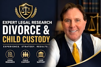 provide expert divorce and child custody legal research and case support