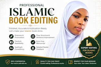 edit, proofread, and format your islamic book or ebook