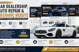 mechanic website godaddy auto repair shop website car dealership website godaddy