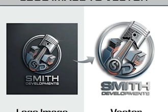 perfect manual vector tracing, redraw logo, png to vector fast