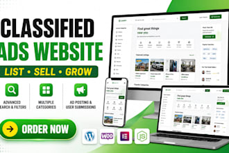 build classified ads website, directory website or listing platform