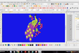 digitize your custom design for embroidery in dst pes
