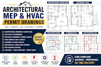 do architecture, mep, hvac, plumbing, electrical permit drawings