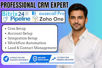 bitrix24 pipeliner crm housecall pro workflow automation zoho one integration