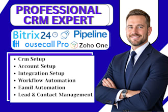 bitrix24 pipeliner crm housecall pro workflow automation zoho one integration