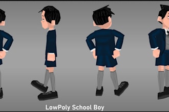 model and rig your 3d low poly model for games and animation, low poly model