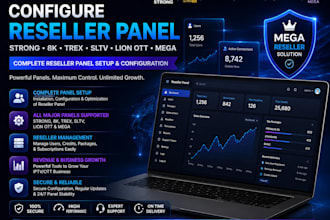 configue reseller panel strong 8k, trex sltv,lion ott,mega reseller panel