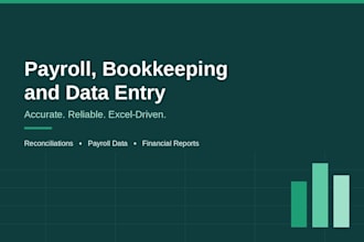 do data typing, and financial reconciliations