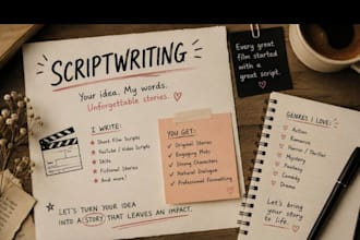 write an engaging script for your youtube video, short film, or social media