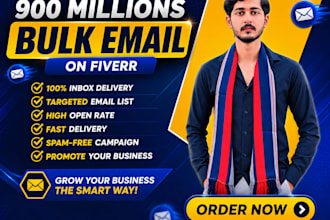 send 100,000 bulk email blast, email campaign and email marketing