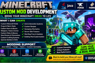 create custom minecraft mods with java for forge and fabric