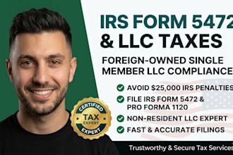 file your single member llc irs form 5472, annual report, and federal compliance