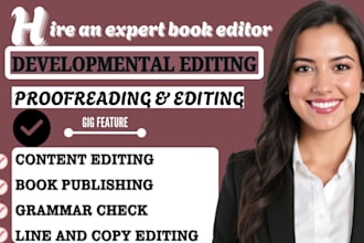 book editing, book formatting, proofreading, developmental editor