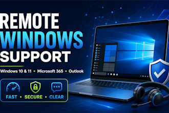 fix windows, microsoft 365 outlook and PC issues remotely