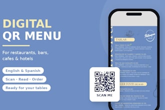 create a digital qr menu for your restaurant in english and spanish