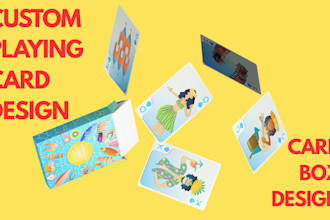 design playing cards tarot card poker card 52 card deck card box illustration
