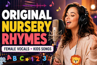 write and record entertaining original nursery rhymes female vocals kids songs