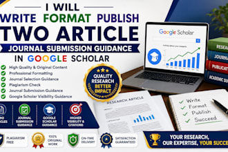 write and prepare article for submission on google schola