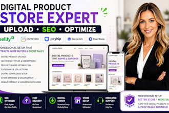 upload optimize SEO digital products on sellfy gumroad payhip beacon stanstore