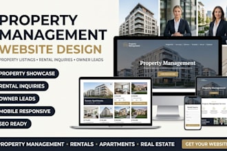 design a property management website, rental property website