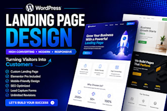 create modern landing page design for events