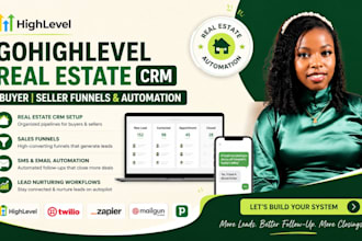 build gohighlevel real estate CRM buyer seller funnel SMS email automation