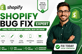 develop custom shopify code and fix shopify  store bugs and errors