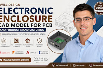 design electronic enclosure cad model for pcb and product manufacturing