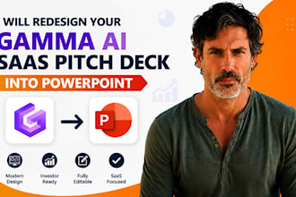 redesign your gamma ai saas pitch deck into powerpoint
