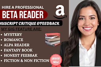 beta read and critique your manuscript, novel, fiction, nonfiction