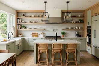 design 3d kitchen interior, kitchen cabinets design, kitchen rendering