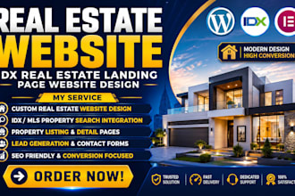 build real estate website, idx real estate landing page website design