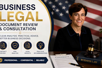 provide business legal document review, analysis and consultation