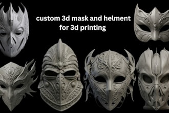 create custom 3d mask and cosplay helmet halloween mask stl for 3d printing