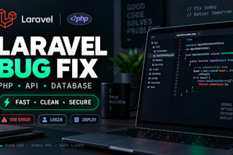 fix laravel PHP bugs, 500 errors, API and database issues