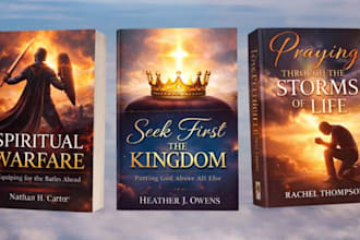 design christian ebook cover, self help, nonfiction and devotional book cover