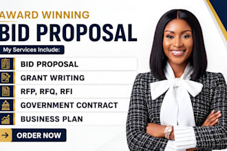 write winning bid proposals, rfp, rfq, rfi and government contract proposals