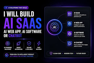 build an ai saas website, ai web app or ai software