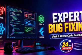 fix laravel, react, node js bugs and errors