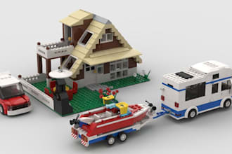design unique custom lego moc models with PDF instructions and XML parts list