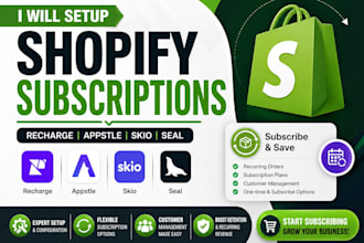 setup shopify subscriptions with recharge appstle skio seal