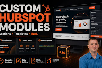 develop custom hubspot cms modules, sections and templates