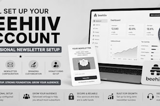 set up and configure your beehiiv account and newsletter