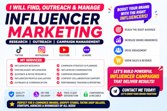 do influencer marketing, find influencers, outreach and campaign management