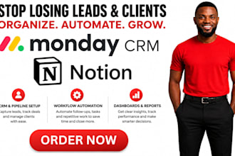 build monday crm and notion systems to organise realestate and spa workflows